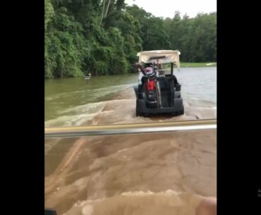The most sketchiest bridge in golf! ⛳️ ❤️❤️ #golf #shorts #golfgirl      | GOLF#SHORT