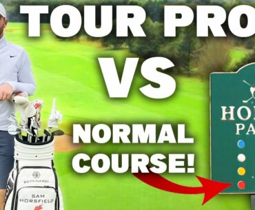 What will a TOUR PRO golfer score around a public course?