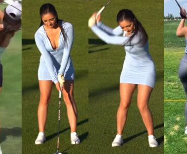 Beauty golfer Mei Brennan golf swing compilations #1 ❤️❤️ GOLF BABES