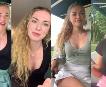 beauty golf cart girl stories ❤️❤️ #golf #shorts #golfgirl      | GOLF#SHORT