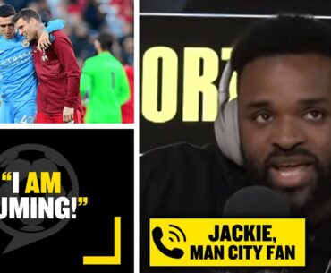 "I AM FUMING!!" Jackie the Man City fan is fuming at the decision NOT to send James Milner off!