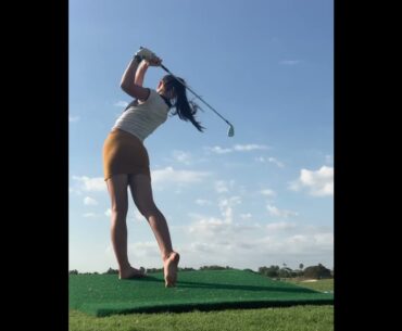 golf beauty girl trick shot ❤️❤️ #golf #shorts #golfgirl      | GOLF#SHORT