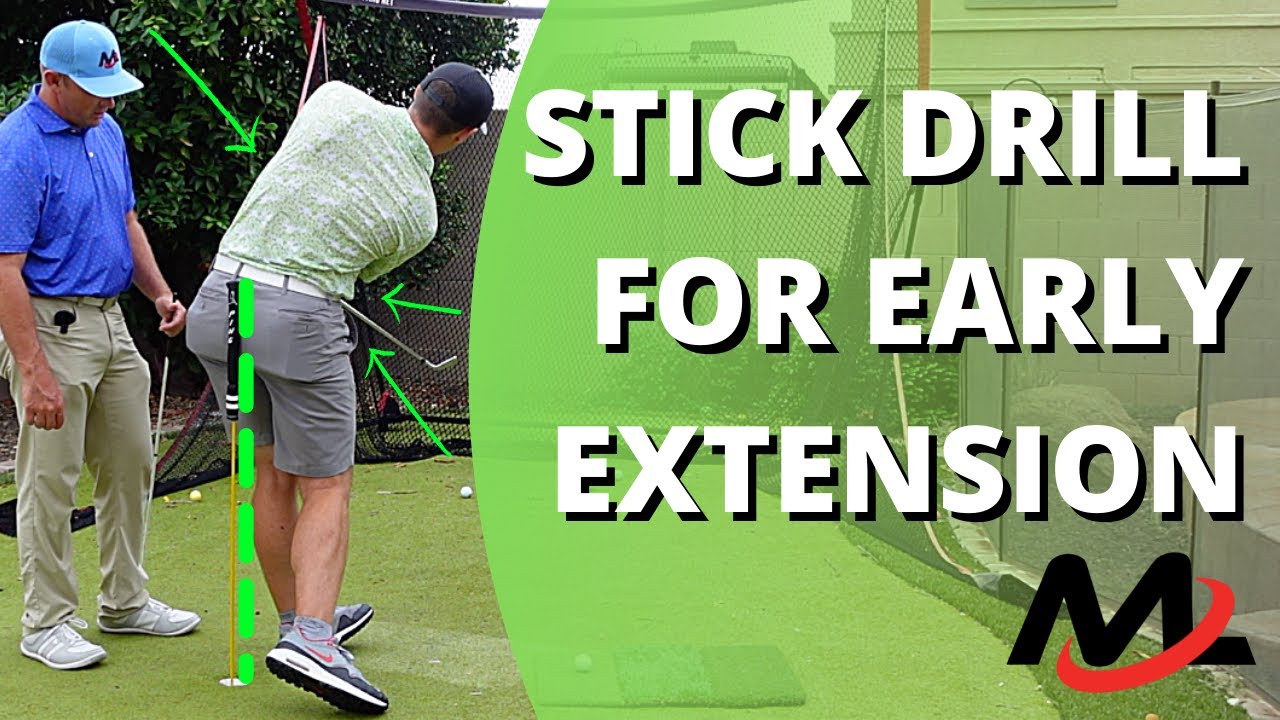 Alignment Stick Golf Drill To Fix Early Extension And Get Hips Deeper