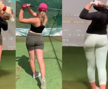 Bomb 💣 drive ⛳️⛳️🏌🏼‍♀️🏌🏼‍♀️ ❤️❤️ #golf #shorts #golfgirl      | GOLF#SHORT