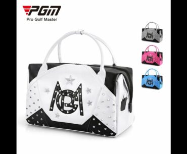 PGM golf shoes and clothes bags waterproof womens golf boston bag with rivet YWB033