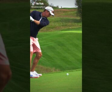 Driver then 5 iron then 56 then putter 3-4 times