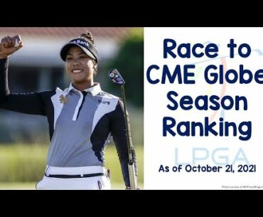 Ladies Professional Golf Association (LPGA) Race to CME Globe Season 2021 Ranking as of October 21