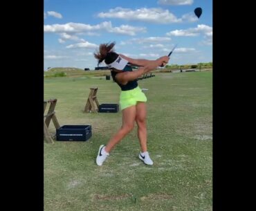 Wow best impact .She is the BEST!!💥⛳👍 ❤️❤️ #golf #shorts #golfgirl      | GOLF#SHORT