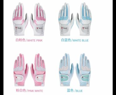 PGM Golf Women Microfibre PU Anti-slip Golf Gloves ST018