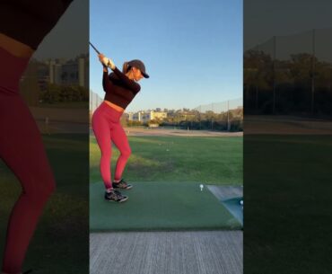 Amazing Golf Swing you need to see | Golf Girl awesome swing | Golf shorts | KAROL PRISCILLA