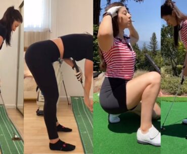 Hottest swing on the planet! 😍⛳ ❤️❤️ #golf #shorts #golfgirl      | GOLF#SHORT