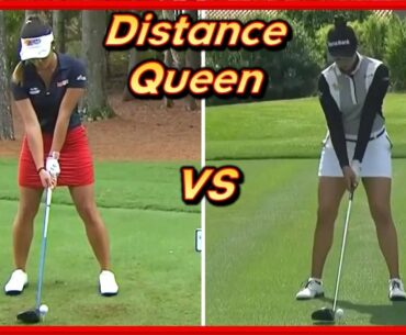 LPGA Distance Queen "Patty Tavatanakit" vs "Bianca Pagdanganan" Powerful Swing Comparison