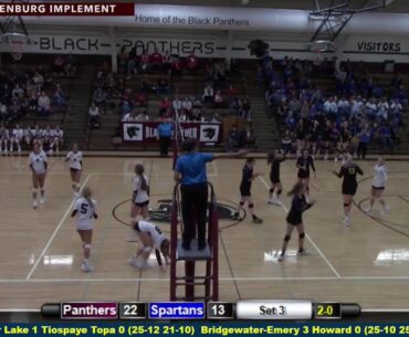 Platte-Geddes Black Panthers vs Wessington Springs Spartans --Regions (VB)