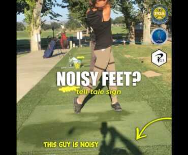 MORE PARS #shorts GOLF TIP: DO YOU HAVE NOISY FEET?  (Uh-Oh!)