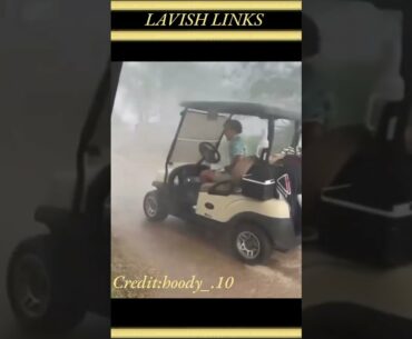 Golfing During A SEVERE STORM #shorts