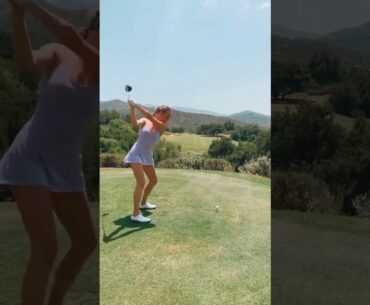 Beauty & Golf! Happy hips! #shorts #golfshorts #ladiesgolf ##youtubeshorts