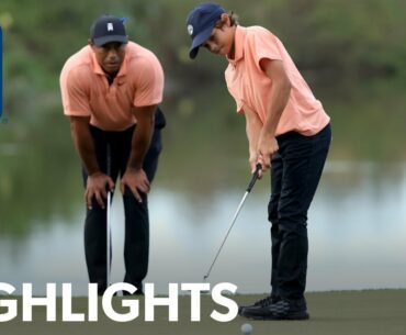 Tiger and Charlie Woods shoot 10-under 62 | Round 1 | PNC Championship | 2021
