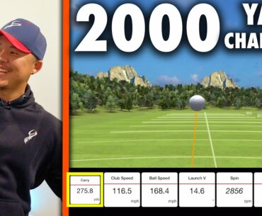 Pro Golfer Tries 2000 Yard Challenge! // Sam Goes For The Record!!
