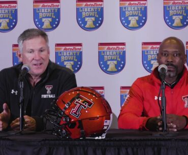 Texas Tech Football: Keith Patterson, DeAndre Smith Liberty Bowl Press Conference | 2021