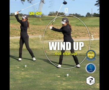 MORE PARS #shorts GOLF TIP: WIND UP (not rise up)