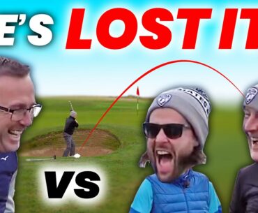 Golfer Runs Out Of Talent in 2 v 1 Golf Match!
