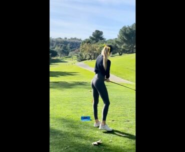 Nice swing! Gorgeous honey!🥰😘😍 ❤️❤️ #golf #shorts #golfgirl      | GOLF#SHORT