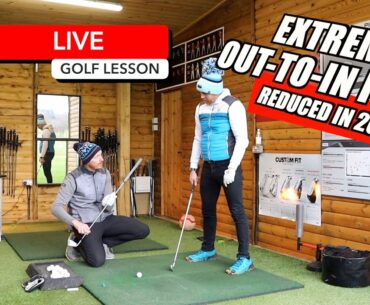 Golfer FIXES SLICE & gains extra yards in LIVE GOLF LESSON