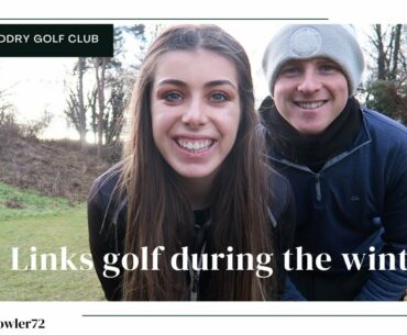 Playing LINKS GOLF IN SCOTLAND during the winter | Practicing on course at Longniddry Golf Club