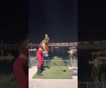 Hitting bombs into AMAZING island greens! || Shee Golfs #shorts