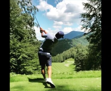 Matteo Manassero slow motion golf swing! How to swing to lead PIF Saudi International, Asian Tour.