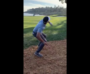 Josh Allen needed the flop shot on 18 at Pebble Beach  #golf  #shorts #golftiktok