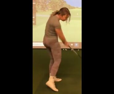 not the tiny bunker 🥲 ⁣ ❤️❤️ #golf #shorts #golfgirl      | GOLF#SHORT