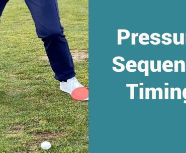 Use your foot pressure sequence to time and control your golf swing.