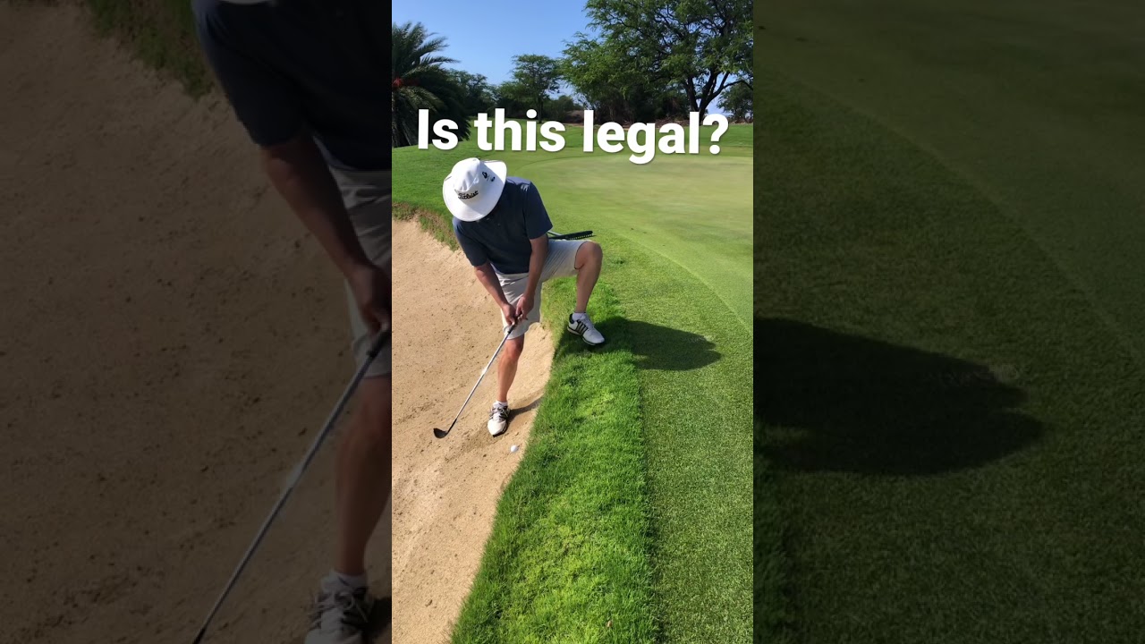 Golf rules | Can I build a stance in a bunker? | Rules of golf tutorial #short Golf rules | Can I build a stance in a bunker? | Rules of golf tutorial #short