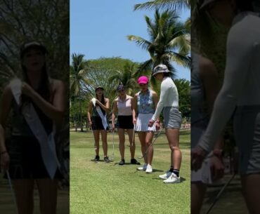 Trick shot with our Golf Sisters! || Shee Golfs #shorts