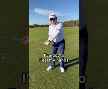 I’m not going to take my hands out of my golf swing again!