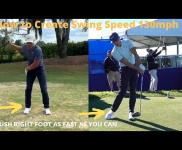 Cameron Champ Drill - Driver Swing Speed 130mph - Push Right Foot as Fast as You Can