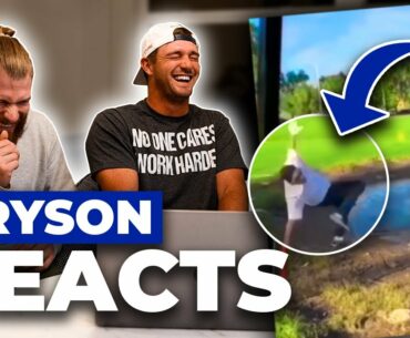 Bryson DeChambeau Reacts to BEST Golf Fails | Ft. Martin Borgmeier | Bryson Reacts | Ep. 1
