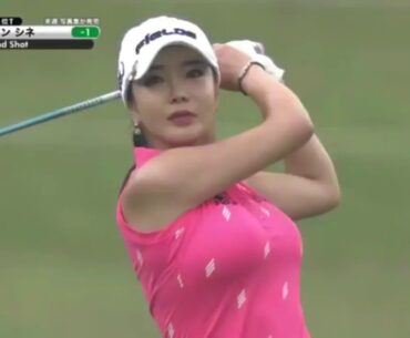 Beautiful Golfer Shin Ae Ahn Highlights 2018 Chukyo Television Bridgestone JLPGA