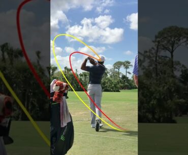 Tiger Woods golf swing on Shot Tracer app.