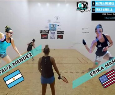 2022 Boston Open - COURT 2 - Singles Quarters - Mendez vs Manilla