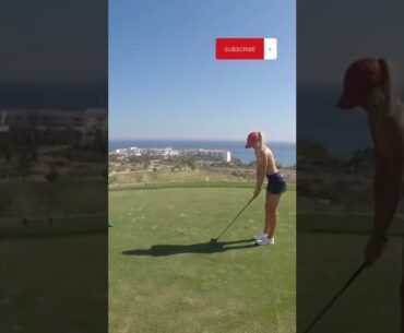 Amazing Girl Golf Swing you need to see _ Golf Girl awesome swing