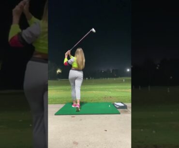 My golf swings at the driving range!