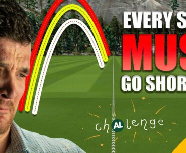 EVERY Golf Shot MUST Go SHORTER!! - Golf YouTuber Challenge | Ch-AL-lenge