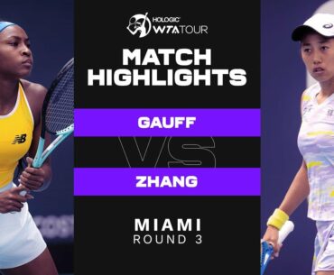 Coco Gauff vs. Shuai Zhang | 2022 Miami Round 3 | WTA Match Highlights