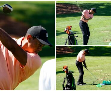 Tiger Woods Practice Range At Masters 2022 Practice Round