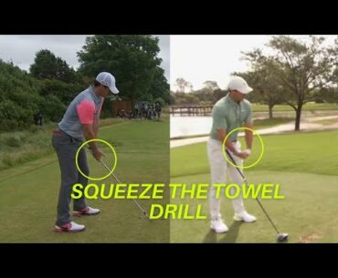 Rory McIlroy Golf Swing Drill - Squeeze the Towel