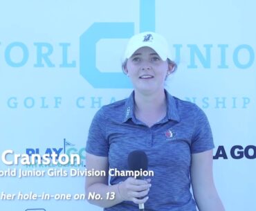 2022 Dustin Johnson World Junior Golf Championship Girls Division Winner Katie Cranston
