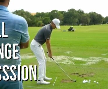 Jordan Spieth - FULL Range Session + Slow Motion Golf Swing - Iron, 3 Wood & Driver