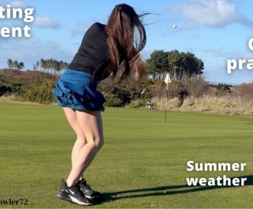 How I shoot my Instagram + TikTok Content and a chilled day of golf practice | A day in my life